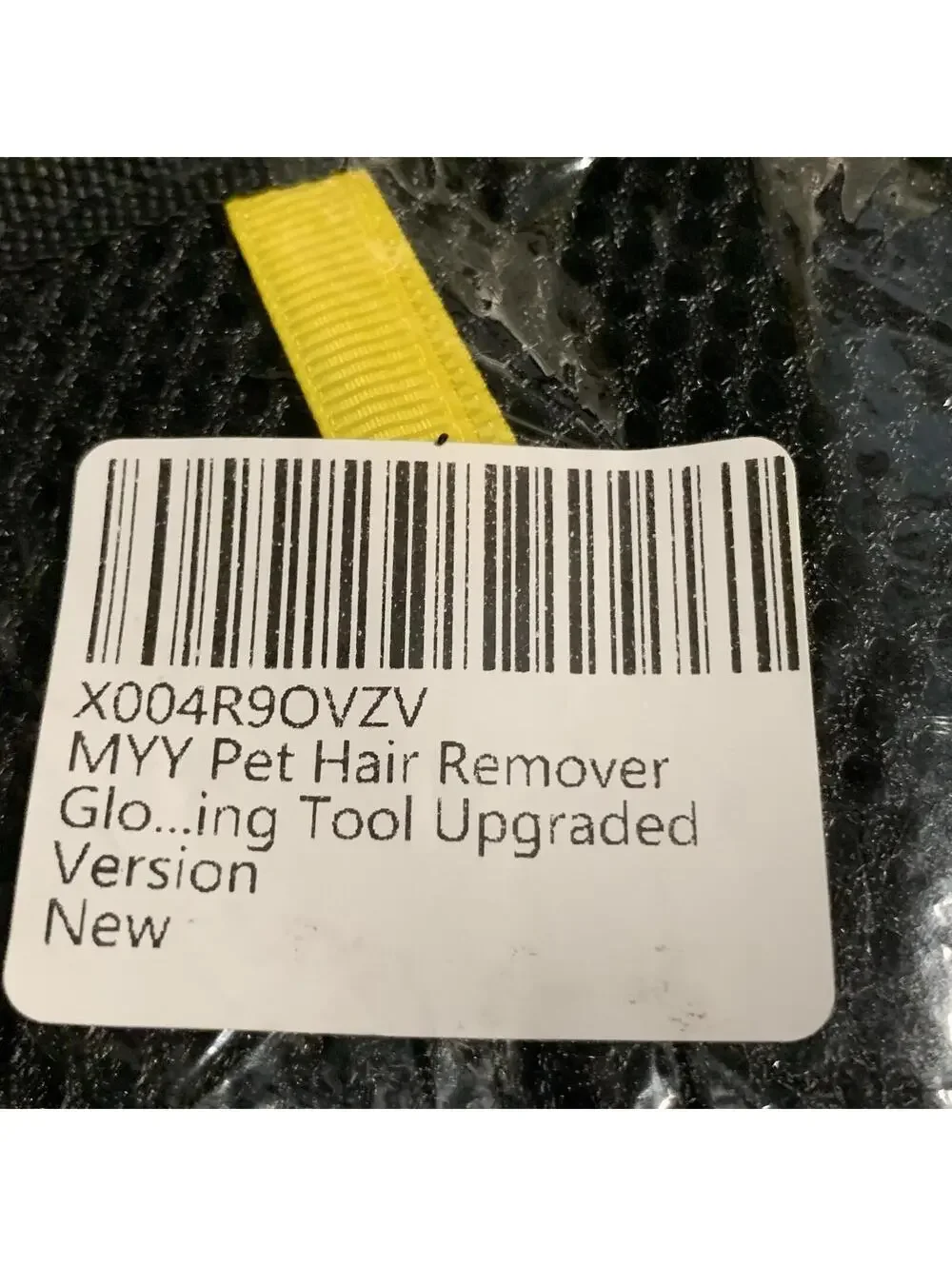 FurZap Pet Hair Remover Grooming Glove Mitt Black Yellow Reusable NEW